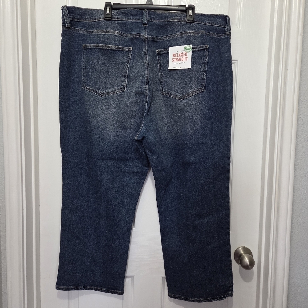 Celebrity Pink Hi-Rise Relaxed Straight The Retro Plus Size Denim Jeans Size 24 - Picture 8 of 11